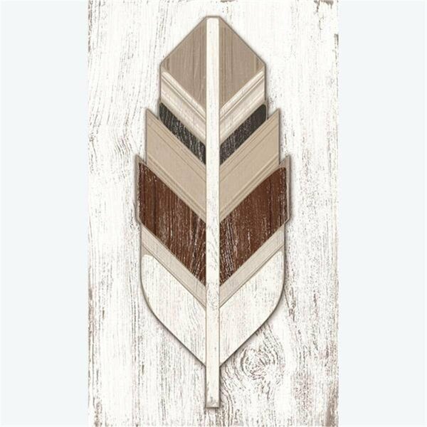 Made4Mattress Wood Feather Wall Plaque, Assorted Color MA3282022